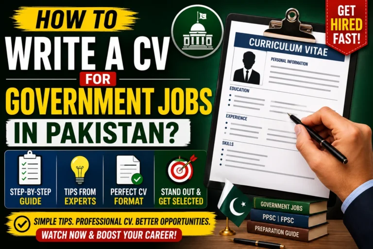 Write a CV for Government Jobs