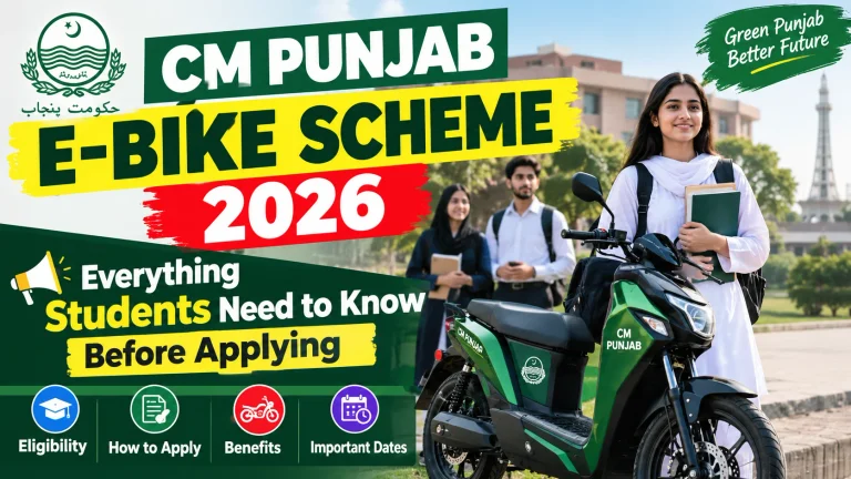 CM Punjab E-Bike Scheme 2026 Everything Students Need to Know Before Applying