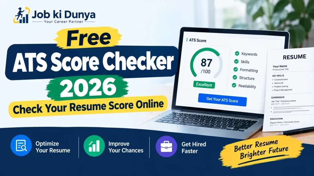 Free ATS Score Checker 2026 – Check Your Resume Score Online  Job ki Dunya