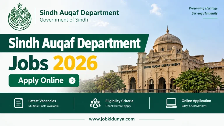 Sindh Auqaf Department Jobs 2026 Apply Online